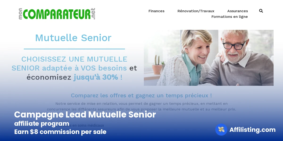 Campagne Lead Mutuelle Senior affiliate program