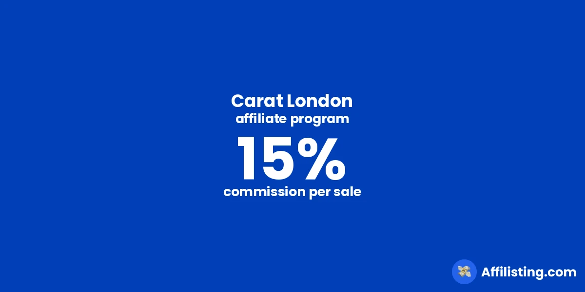 Carat London affiliate program