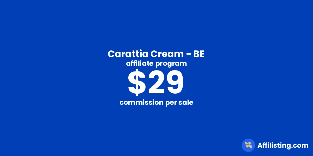 Carattia Cream - BE affiliate program