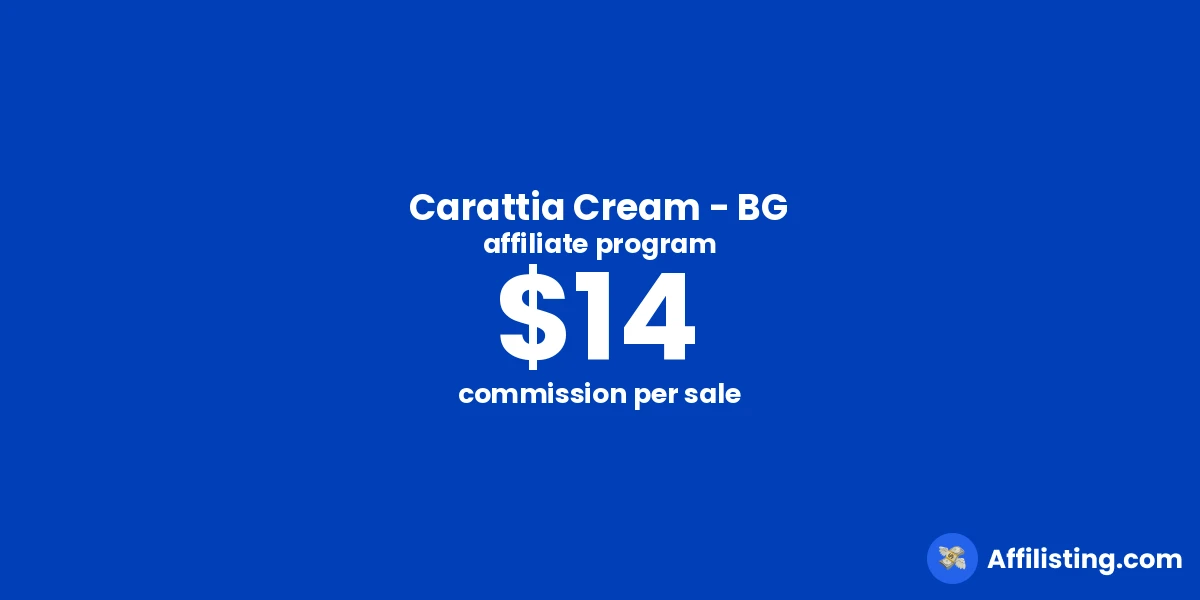 Carattia Cream - BG affiliate program