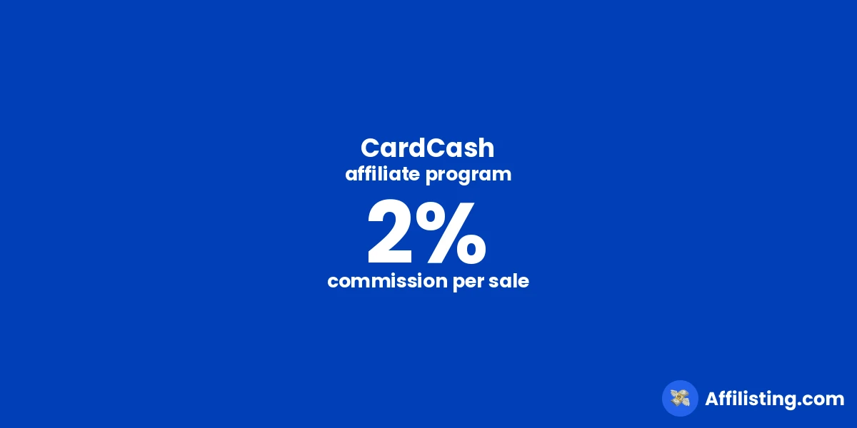 CardCash affiliate program