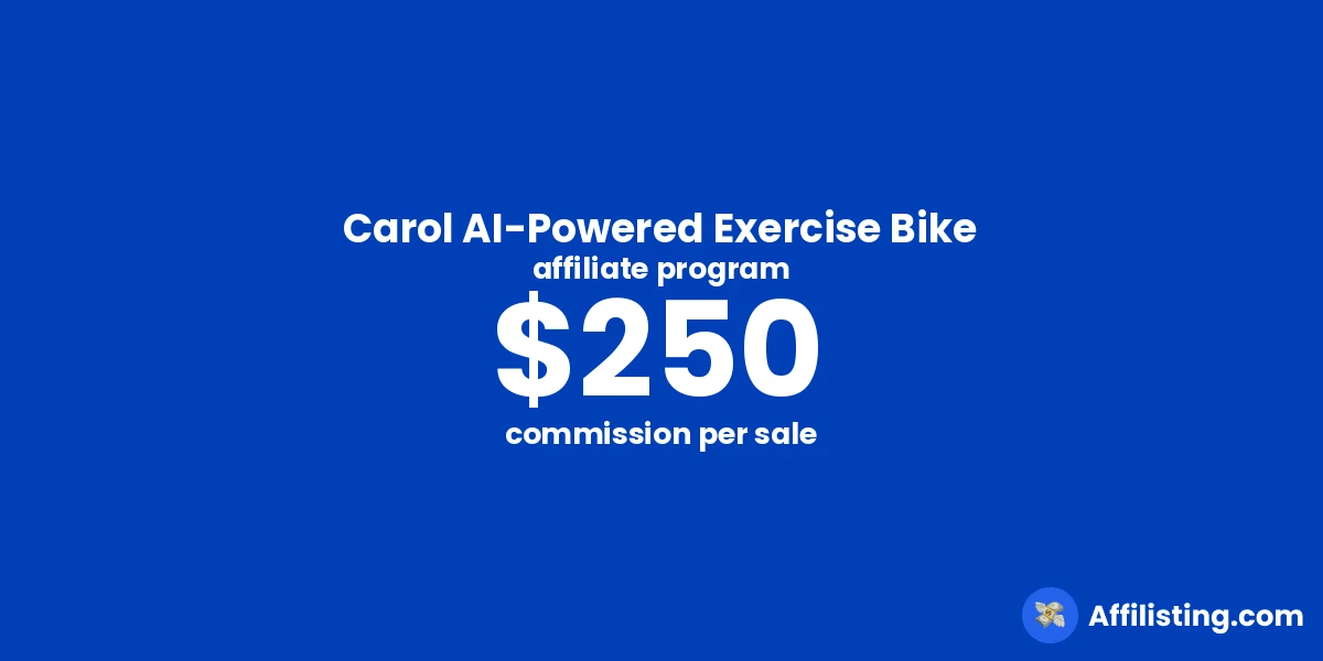 Carol AI-Powered Exercise Bike affiliate program