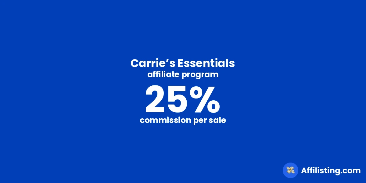 Carrie’s Essentials affiliate program