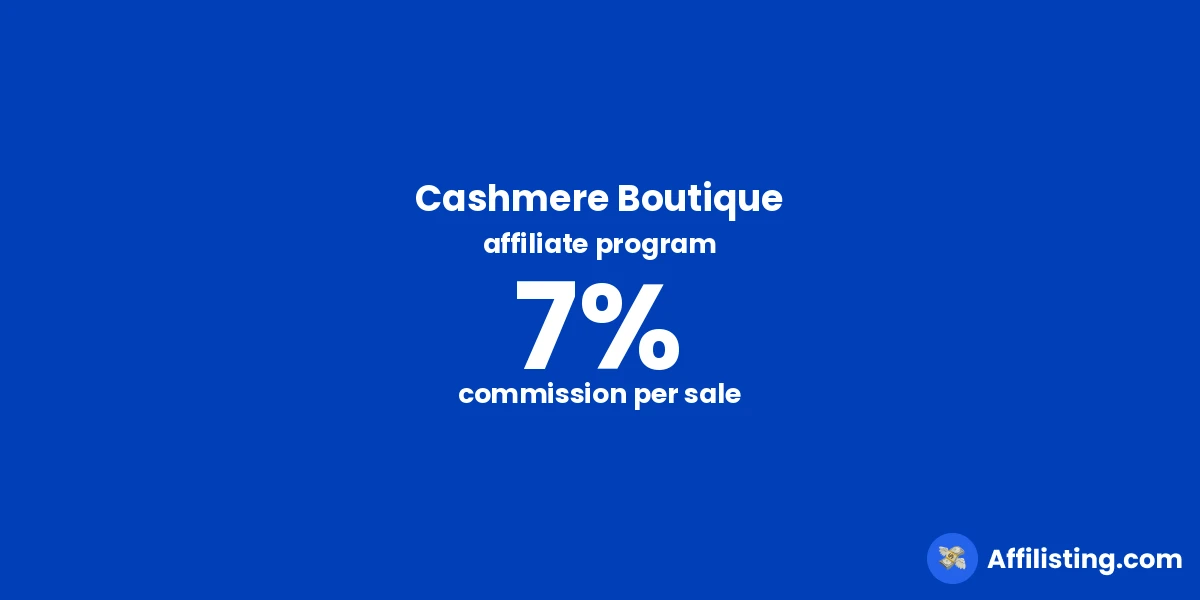 Cashmere Boutique affiliate program