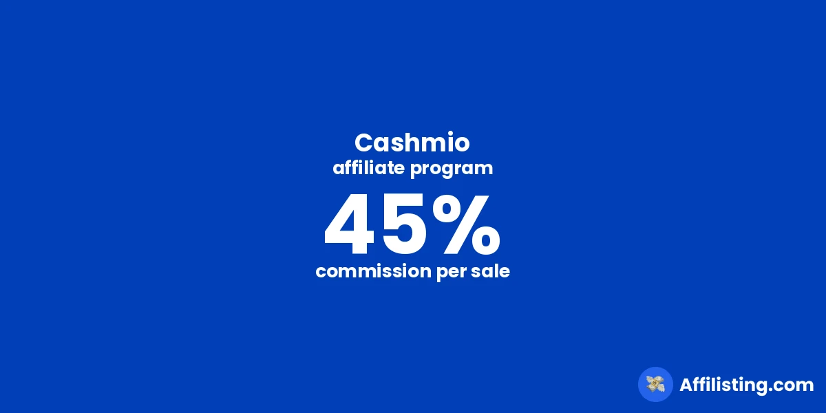 Cashmio affiliate program