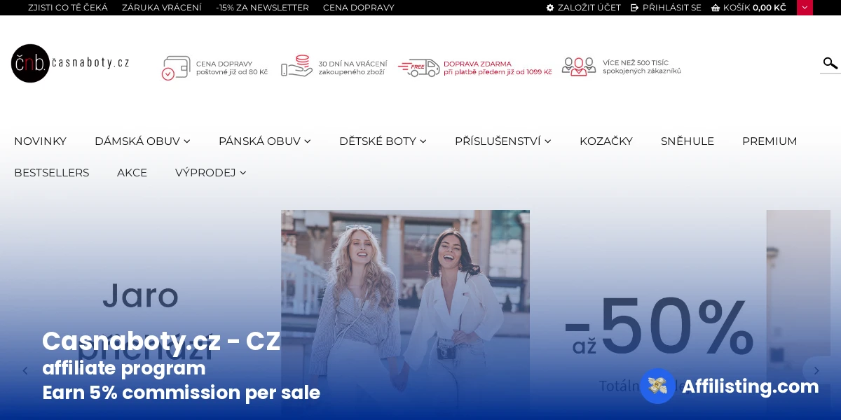 Casnaboty.cz - CZ affiliate program