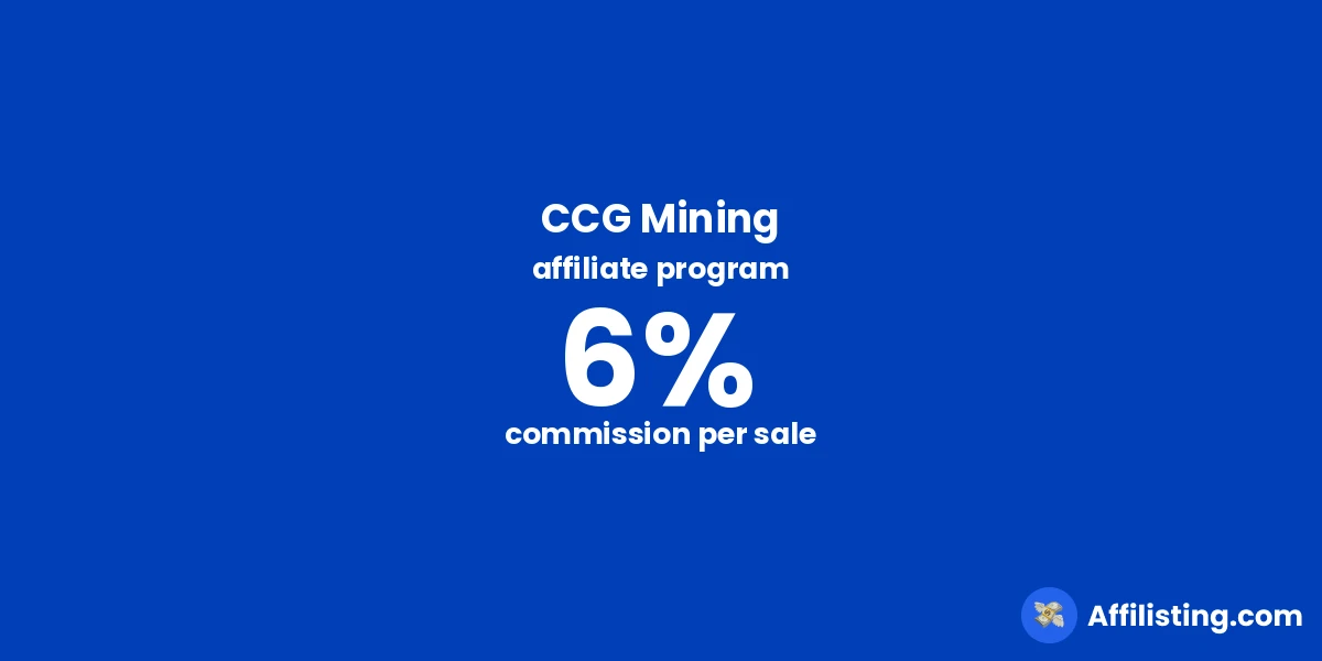 CCG Mining affiliate program