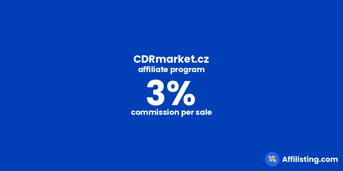 CDRmarket.cz affiliate program