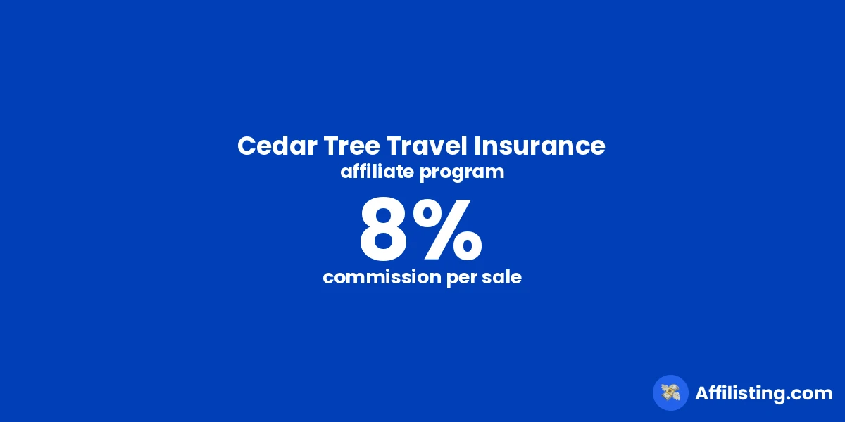 Cedar Tree Travel Insurance affiliate program