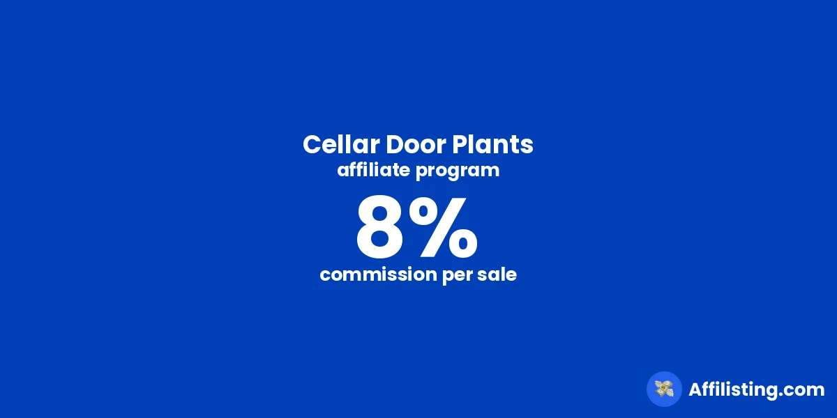 Cellar Door Plants affiliate program