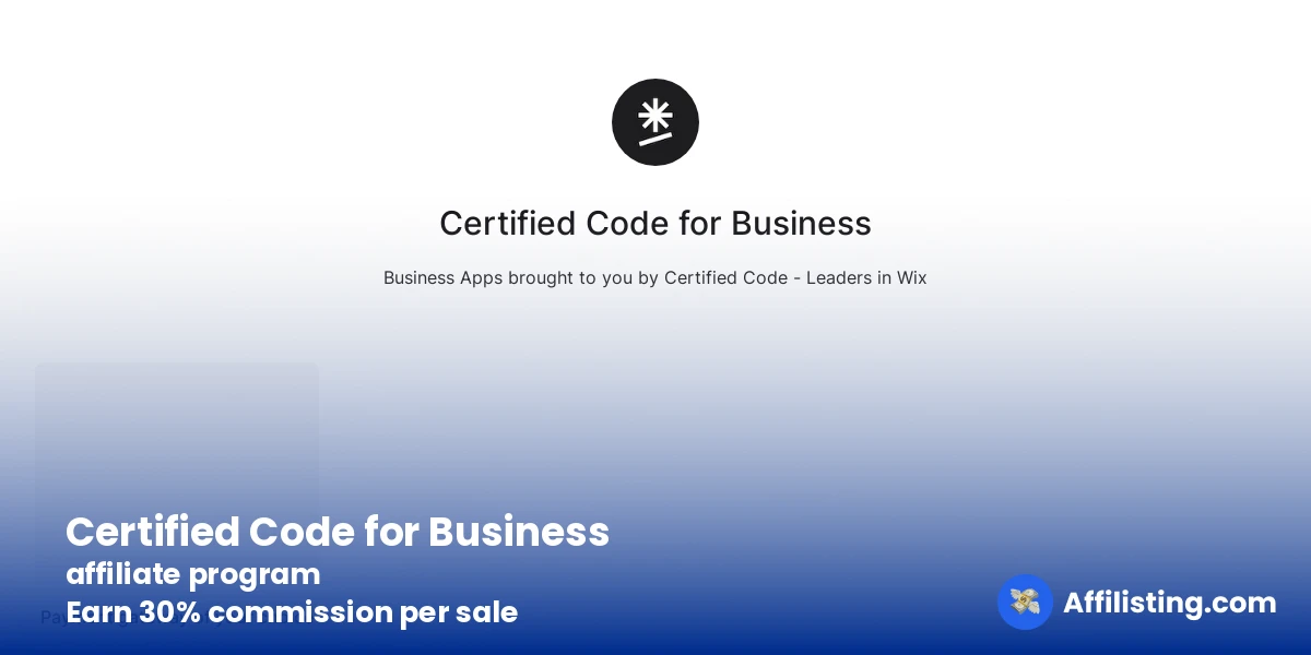 Certified Code for Business affiliate program