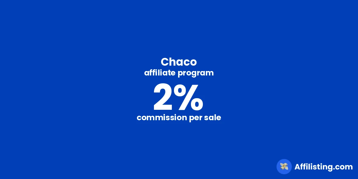 Chaco affiliate program