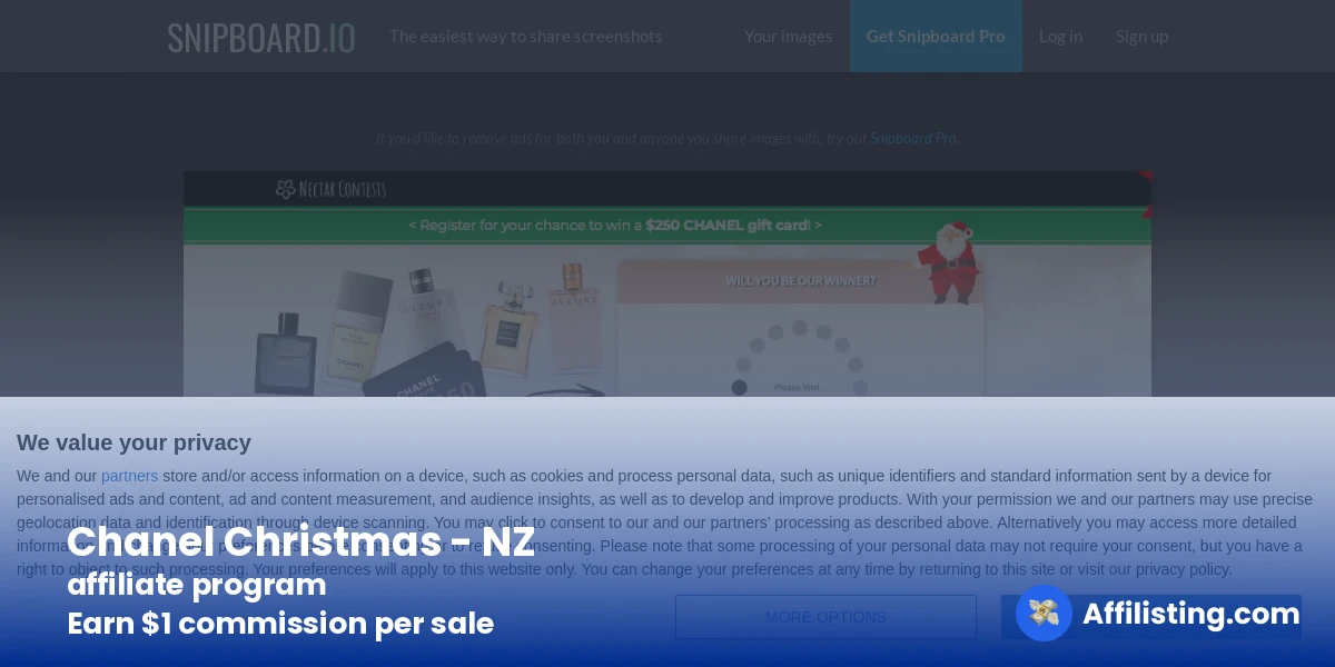 Chanel Christmas - NZ affiliate program