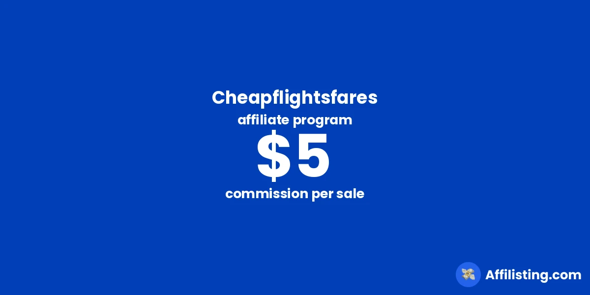 Cheapflightsfares affiliate program