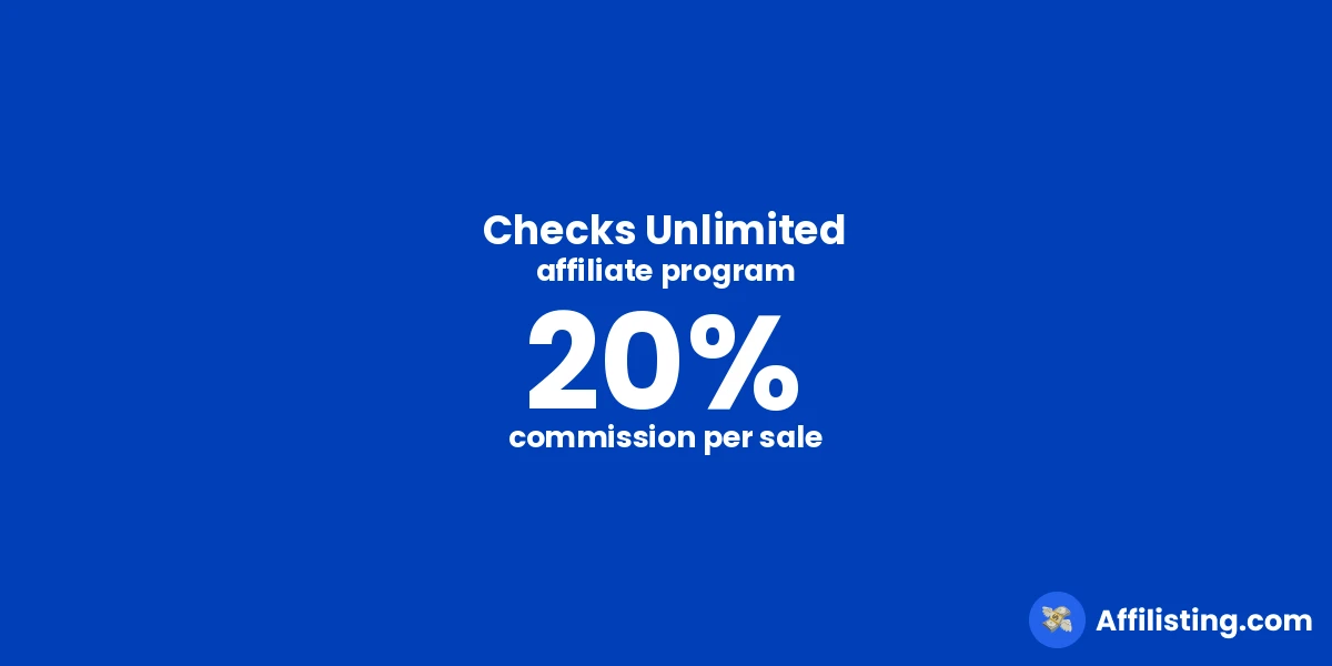 Checks Unlimited affiliate program