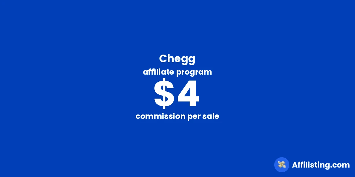 Chegg affiliate program