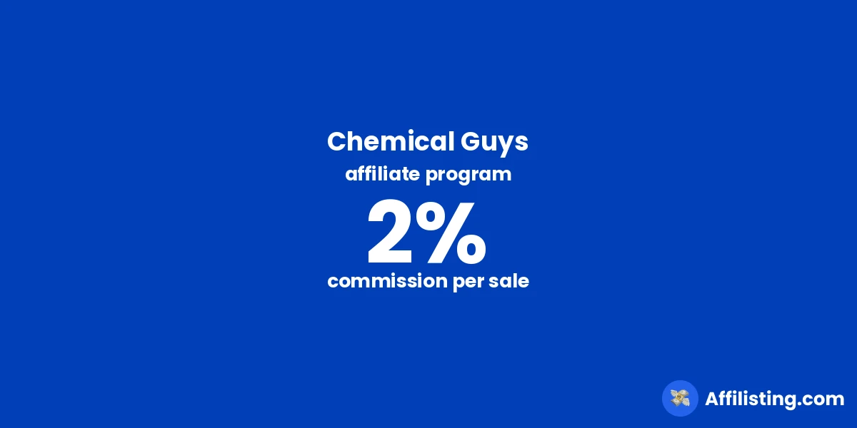 Chemical Guys affiliate program