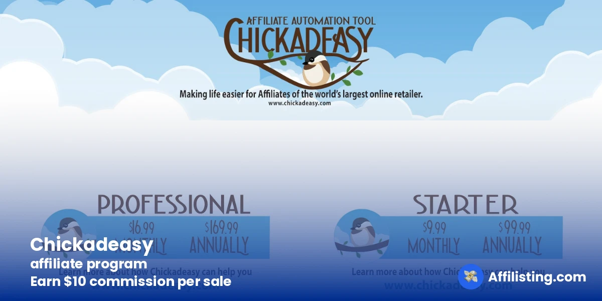 Chickadeasy affiliate program