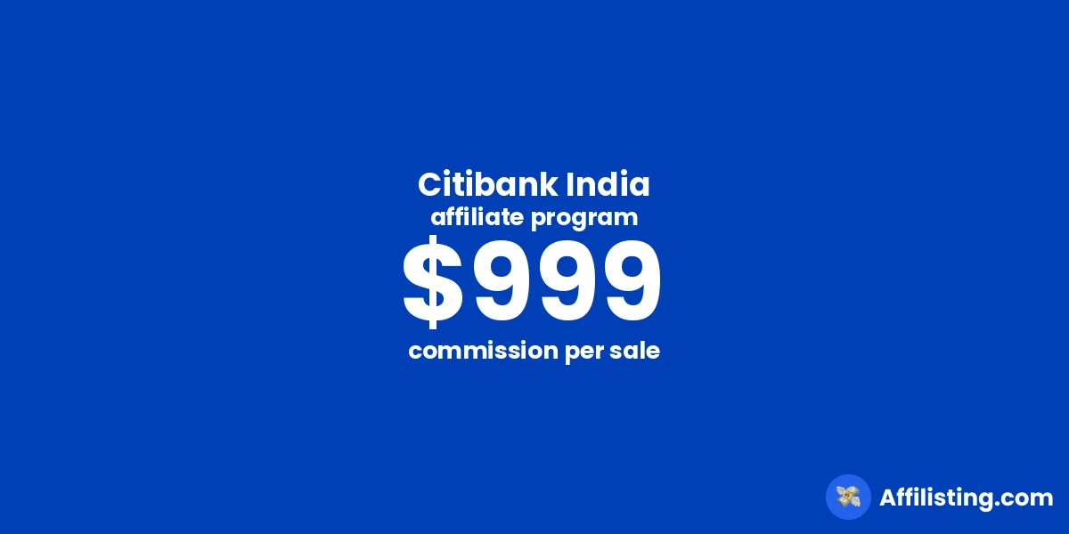 Citibank India affiliate program