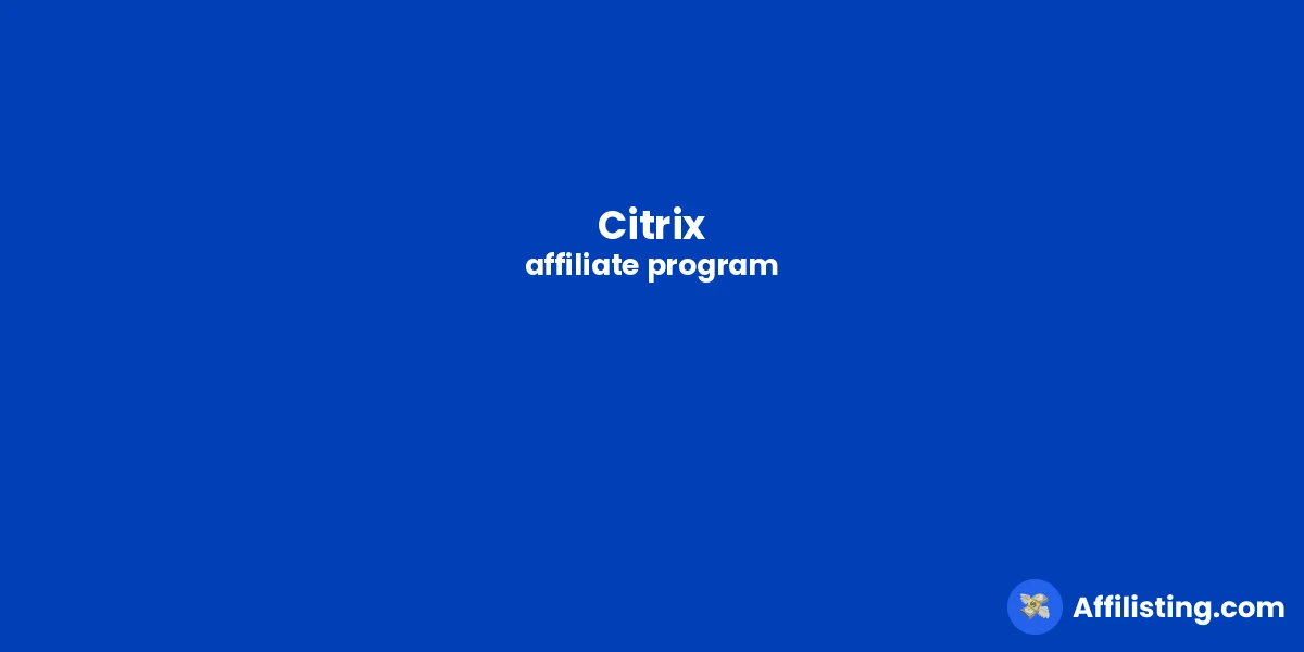 Citrix affiliate program