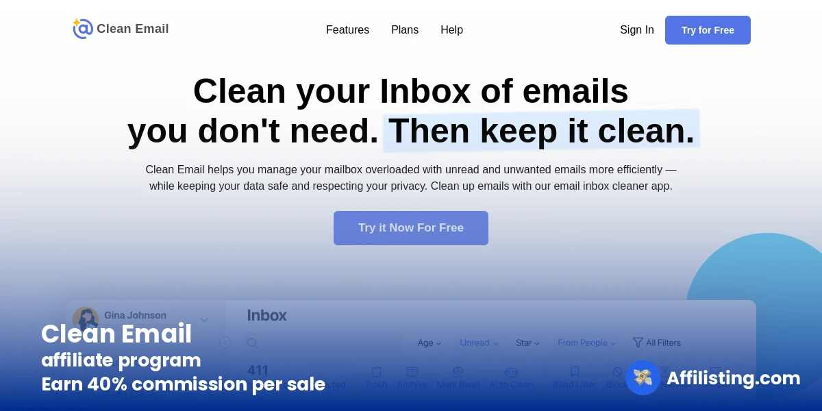 Clean Email affiliate program