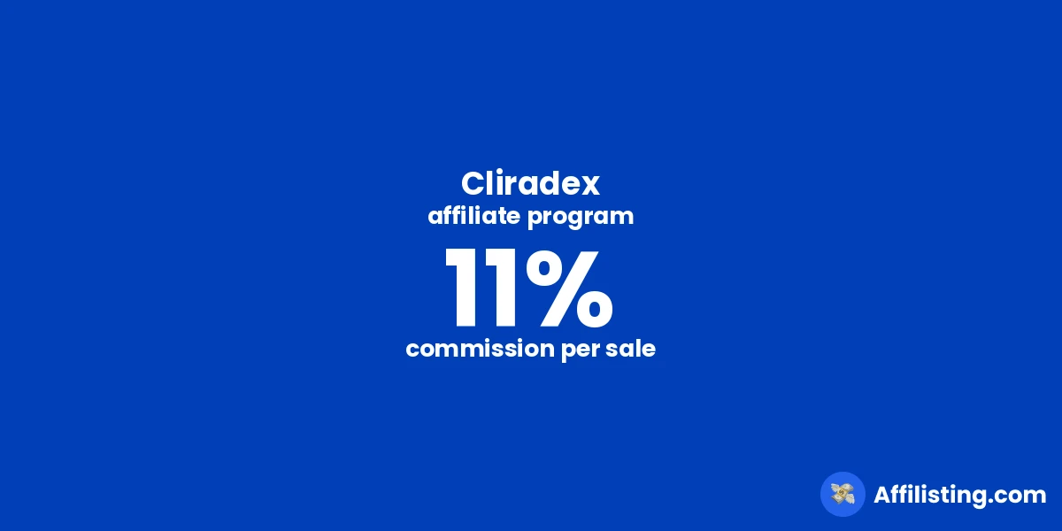 Cliradex affiliate program
