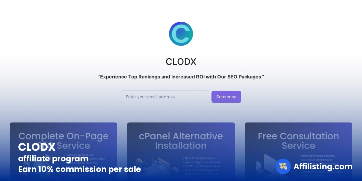 CLODX affiliate program