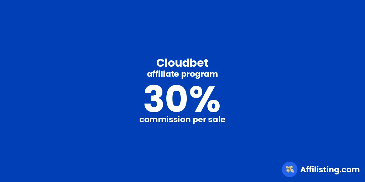 Cloudbet affiliate program