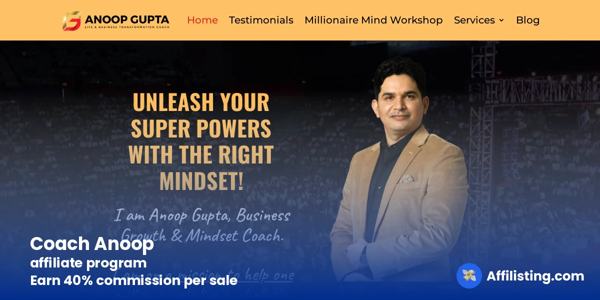 Coach Anoop affiliate program