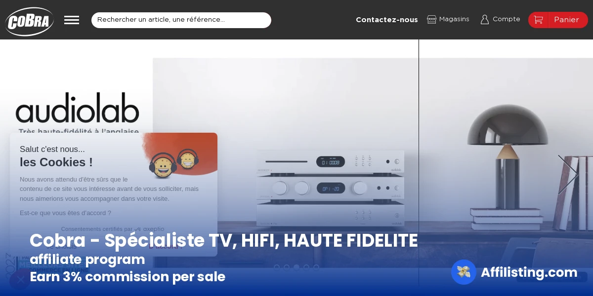 Cobra - Spécialiste TV, HIFI, HAUTE FIDELITE affiliate program