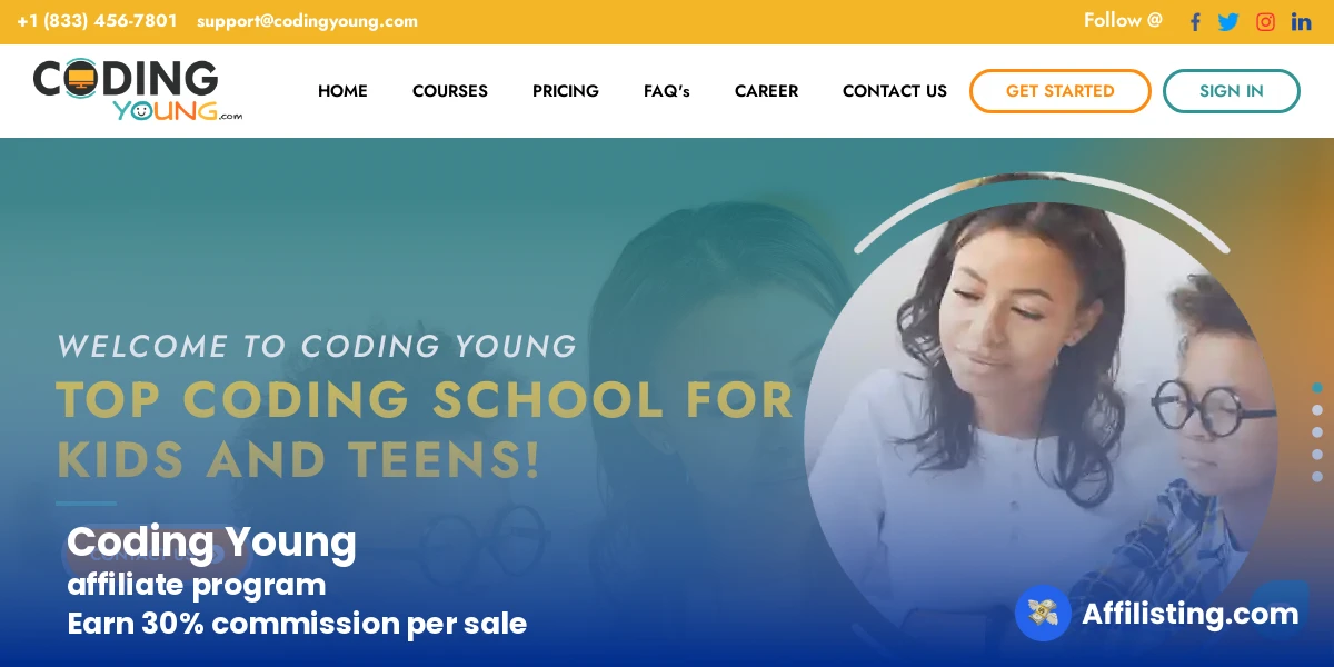 Coding Young affiliate program