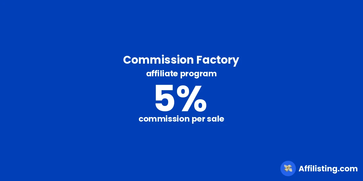 Commission Factory affiliate program
