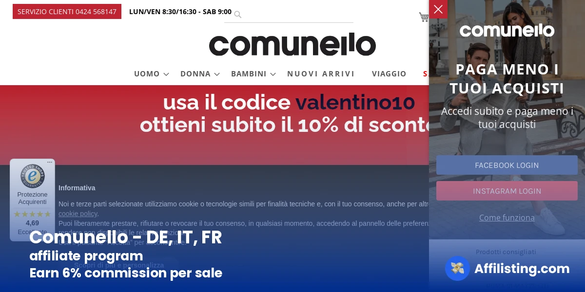 Comunello - DE, IT, FR affiliate program