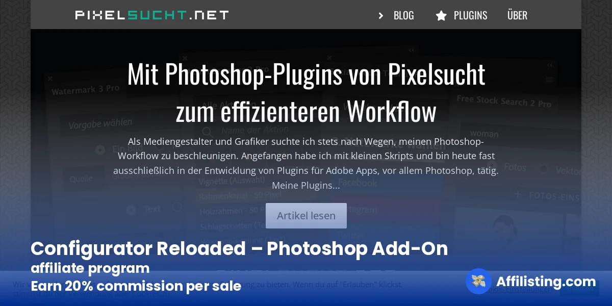 Configurator Reloaded – Photoshop Add-On affiliate program