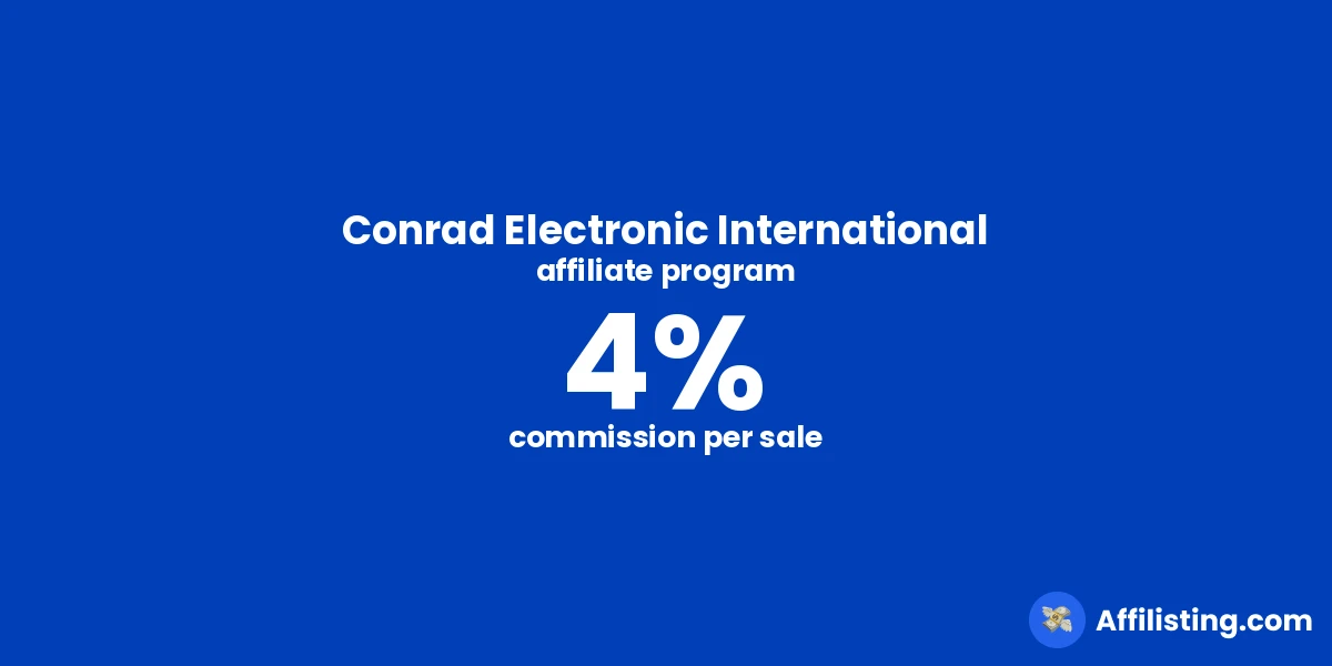 Conrad Electronic International affiliate program