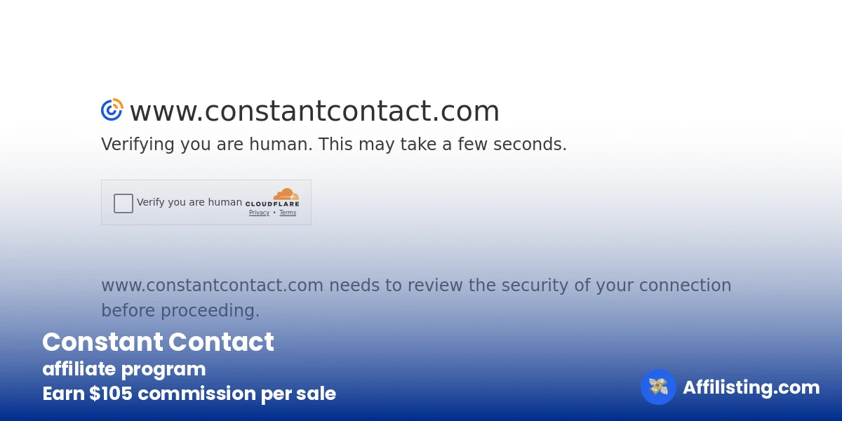 Constant Contact affiliate program