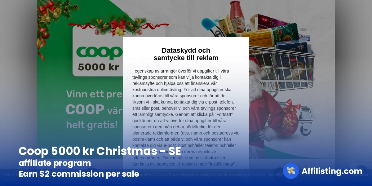 Coop 5000 kr Christmas - SE affiliate program