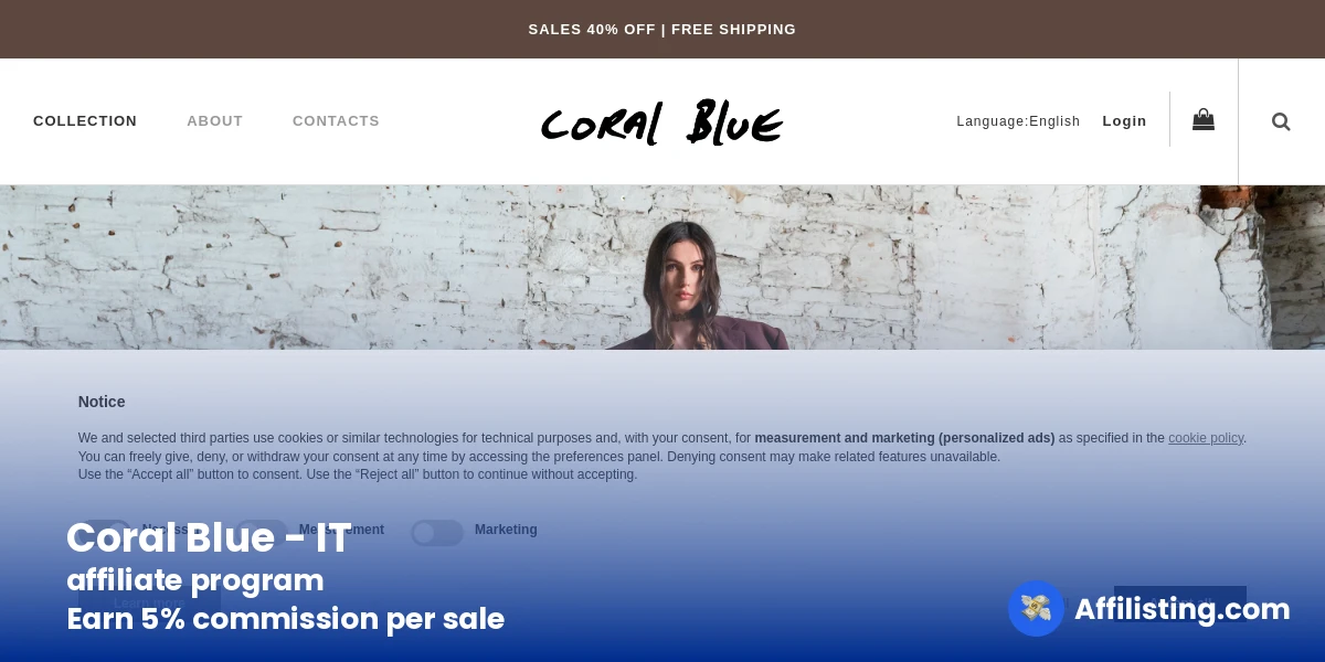 Coral Blue - IT affiliate program