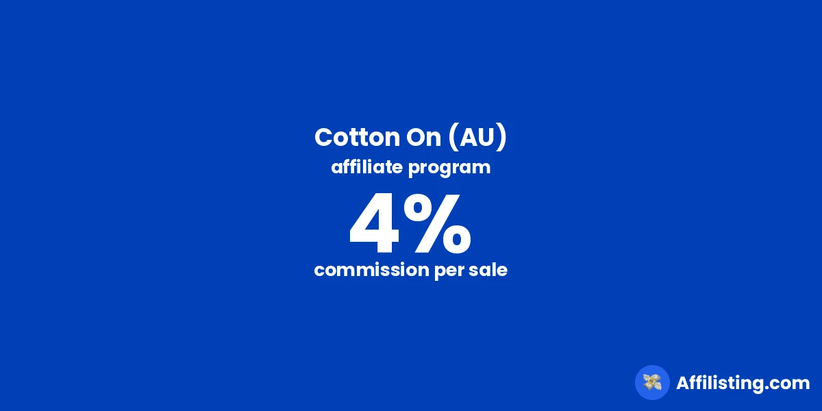 Cotton On (AU) affiliate program