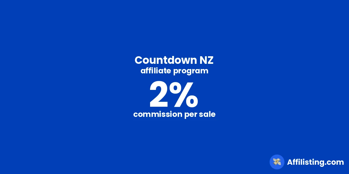 Countdown NZ affiliate program