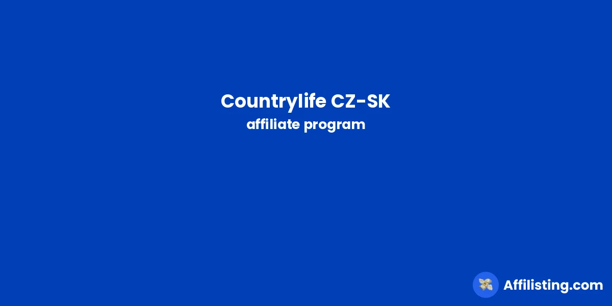 Countrylife CZ-SK affiliate program