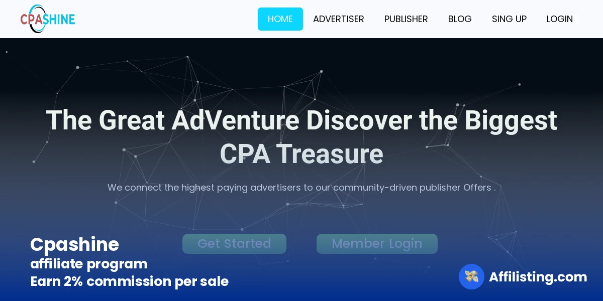 Cpashine affiliate program