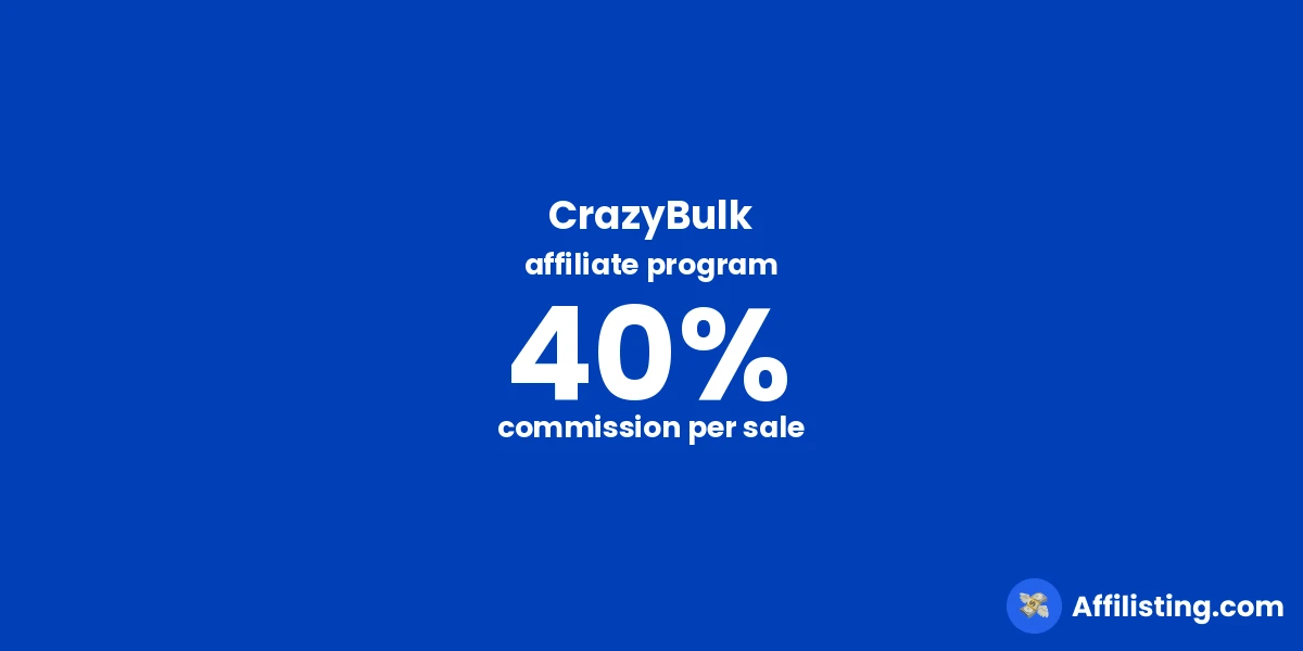 CrazyBulk affiliate program