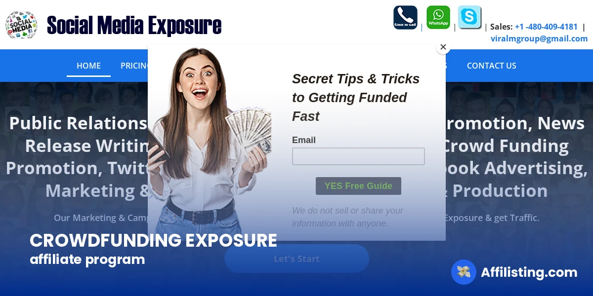 CROWDFUNDING EXPOSURE affiliate program