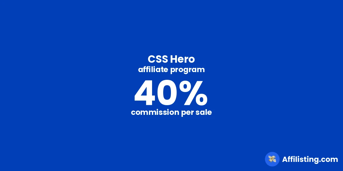 CSS Hero affiliate program