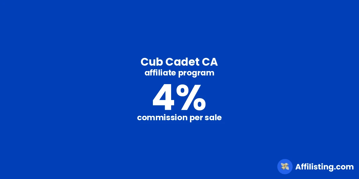 Cub Cadet CA affiliate program