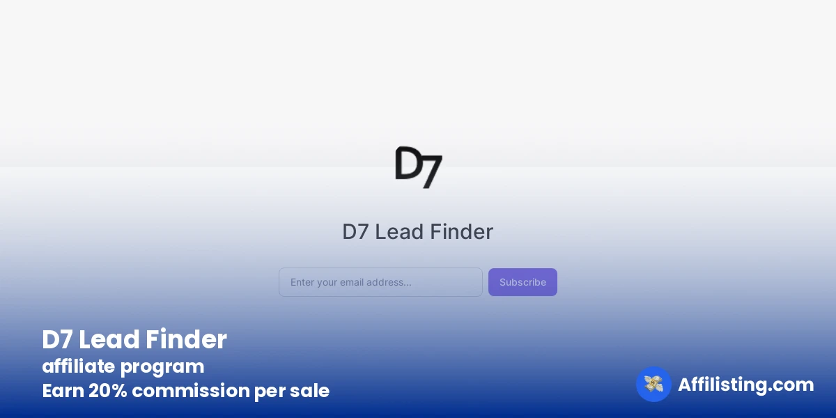 D7 Lead Finder affiliate program