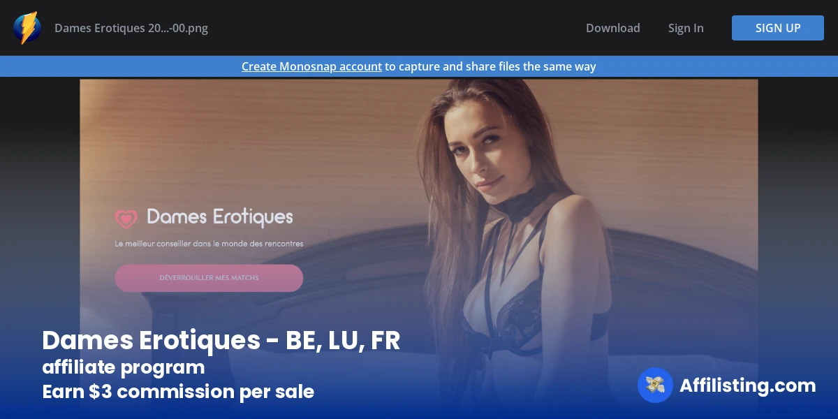 Dames Erotiques - BE, LU, FR affiliate program