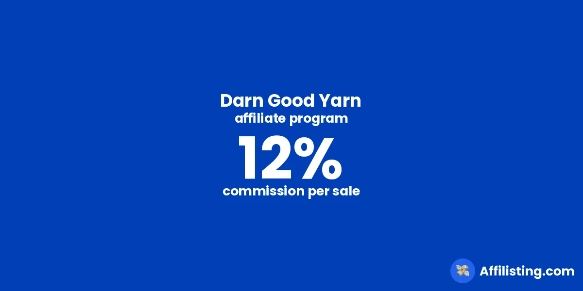Darn Good Yarn affiliate program