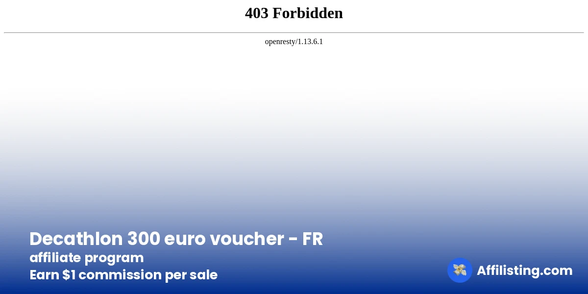 Decathlon 300 euro voucher - FR affiliate program